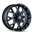 Mayhem 8015 Warrior 18x9 / 5x150 BP / -12mm Offset / 110mm Hub Black w/ Milled Spokes Wheel