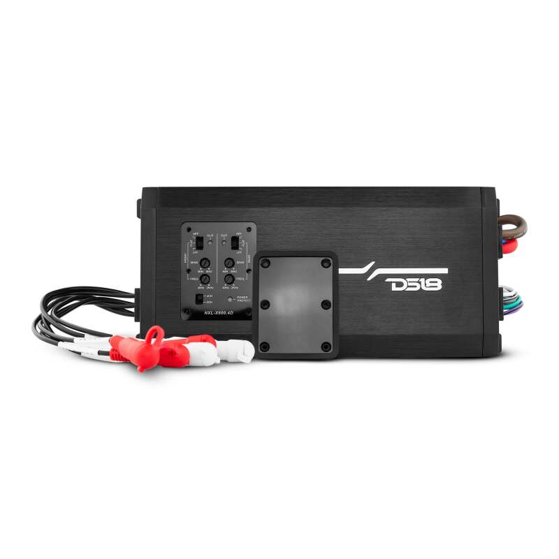 DS18 4-Channel Class-D Amp |Full-Range 4 x 150 Watts RMS at4 ohmIP67 Waterproof Rating