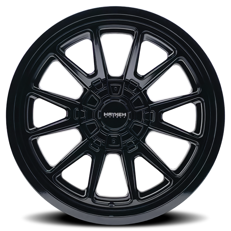 Mayhem 8116 Intrepid 20x9 / 8x180 BP / 0mm Offset / 124.1mm Hub Gloss Black Wheel