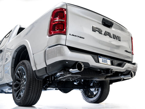 AWE 25+ RAM 1500 3.0TT 0FG Catback Touring Exhaust - Chrome Silver Tips