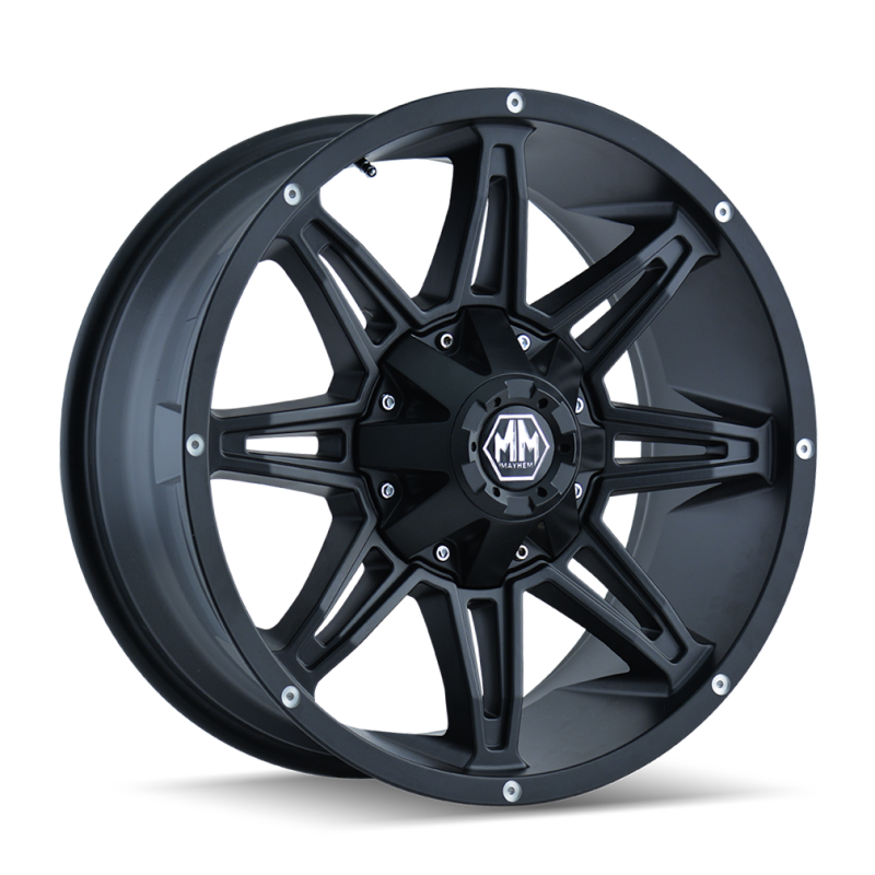 Mayhem 8090 Rampage 18x9 / 5x150 BP / 18mm Offset / 110mm Hub Matte Black Wheel
