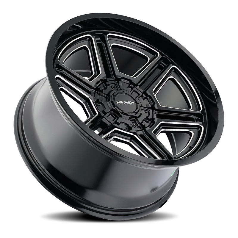 Mayhem 8117 Hermosa 20x10 / 5x127 BP/ -25mm Offset / 87mm Hub Black/Milled Wheel