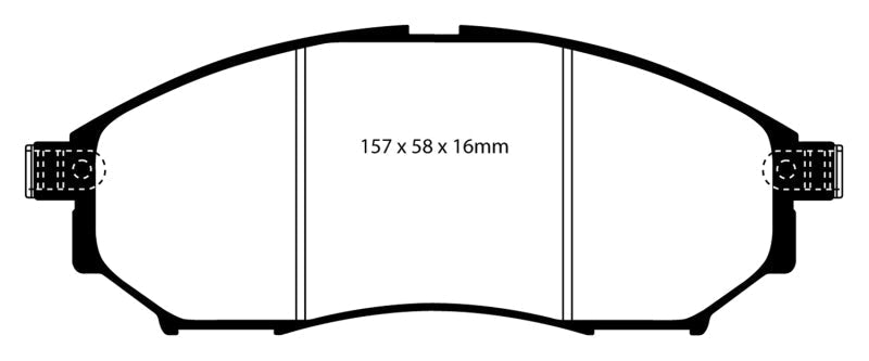 EBC 06-09 Infiniti FX35 3.5 Greenstuff Front Brake Pads
