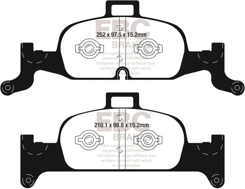EBC 2018+ Audi A4 Allroad Quattro 2.0L Turbo Greenstuff Front Brake Pads