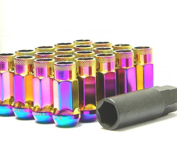 Wheel Mate Muteki SR48 Open End Lug Nuts - Pink 12x1.50 48mm