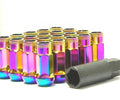 Wheel Mate Muteki SR48 Open End Lug Nuts - Black 12x1.50 48mm