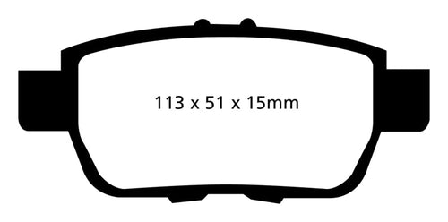 EBC 09-14 Acura TL 3.5 Yellowstuff Rear Brake Pads