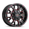 Mayhem 8015 Warrior 18x9 / 6x135 BP / 18mm Offset / 106mm Hub Black w/ Prism Red Wheel