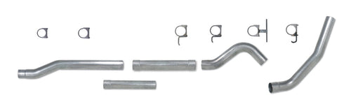 Diamond Eye KIT 4in Catback MFLR RPLCMENT PIPE SGL AL: 03-07 FORD 6.0L F250/F350 (Extended Cab Only)
