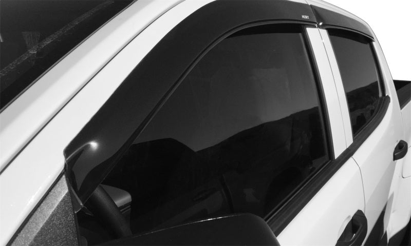 Husky Liners 09-18 Dodge RAM 1500 Quad Cab In-Channel Mount Ventvisor Low Profile (4pc) - Smoke