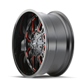 Mayhem 8107 Cogent 20x9 / 6x135 BP / 18mm Offset / 106mm Hub Black w/ Prism Red Wheel