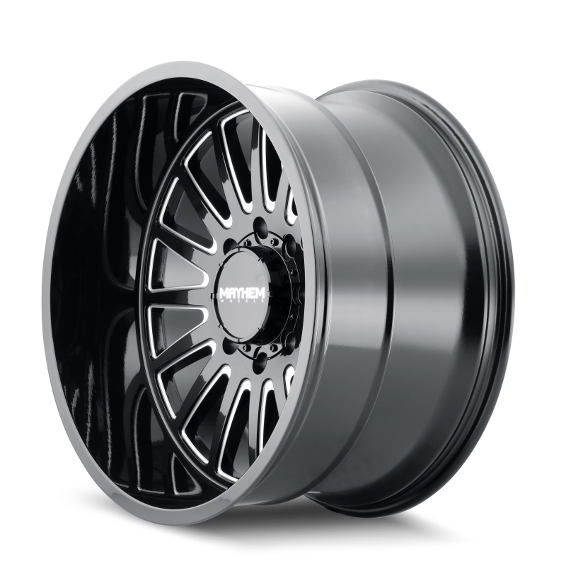 Mayhem 8114 Utopia 20x9 / 5x127 BP / 0mm Offset / 71.5mm Hub Black w/ Milled Spokes Wheel