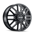 Mayhem 8107D Cogent Dually 20x8.25/8x210 BP/-192mm Offset/154.2mm Hub Black w/ Milled Spokes Wheel