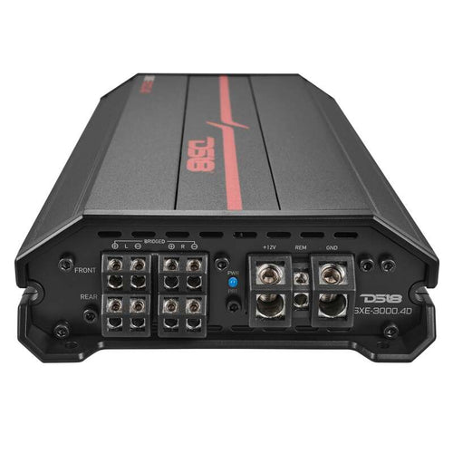 DS18 4-Channel SXE Amplifier Class D 2x 500/4ohm Bridge 4 x 320/2ohm 4 x 200/4ohm Watts RMS- Black
