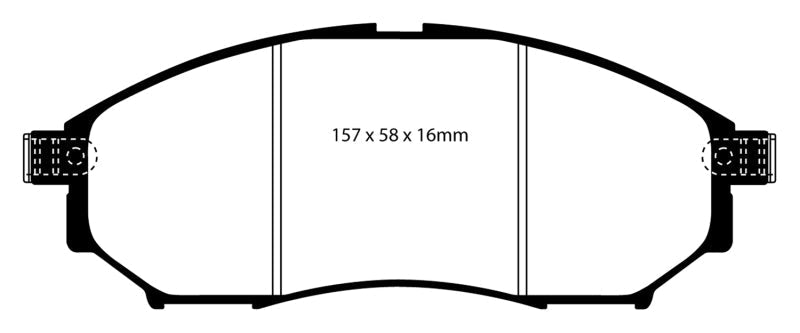 EBC 06-09 Infiniti FX35 3.5 Greenstuff Front Brake Pads