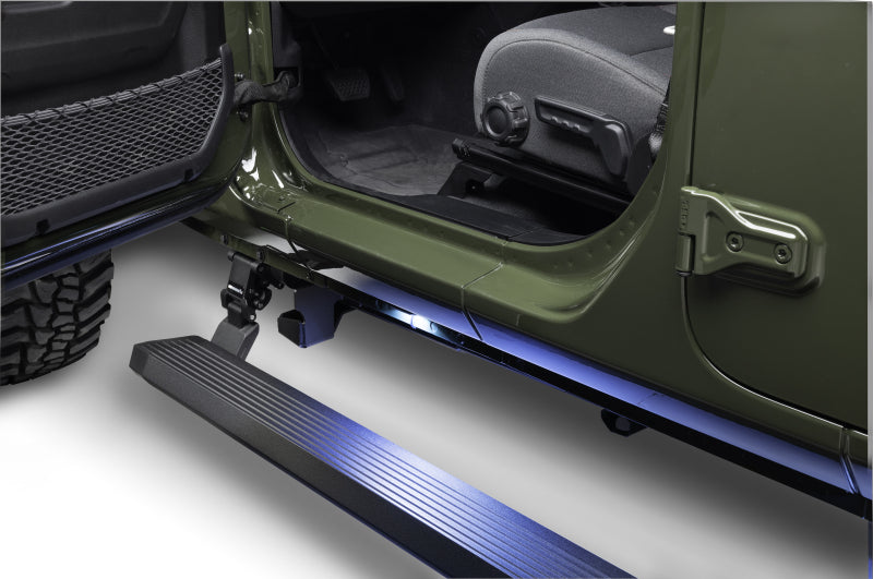 RealTruck 20-24 Jeep Gladiator CC 4dr VoltStep Electric Running Board Kit (Cut/Drill Req.) - Tex Blk