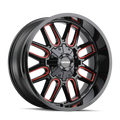 Mayhem 8107 Cogent 22x10 / 8x165.1 BP / -19mm Offset / 130.8mm Hub Gls Blk Mill Prism Red Wheel