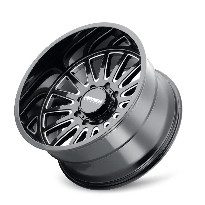 Mayhem 8114 Utopia 20x9 / 8x165.1 BP / 0mm Offset / 125.2mm Hub Black w/ Milled Spokes Wheel