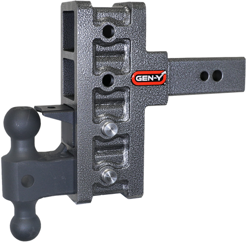 Gen-Y Mega Duty 2.5in Shank 6in Offset Drop 32K Hitch w/GH-0161 Dual-Ball/GH-0162 Pintle Lock