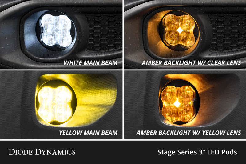 Diode Dynamics SS3 Sport Type F2 Kit ABL - Yellow SAE Fog