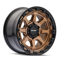 Mayhem 8306 Ridgeline 17x8.5 / 5x127 BP/ -6mm Offset / 78.1mm Hub Satin Bronze/Black Lip Wheel