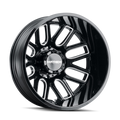 Mayhem 8107D Cogent Dually 22x8.25 / 8x200 BP / -192mm Offset / 142mm Hub Blk w/ Milled Spokes Wheel