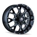 Mayhem 8015 Warrior 20x10 / 8x170 BP / -25mm Offset / 125.2mm Hub Gloss Black Milled Wheel